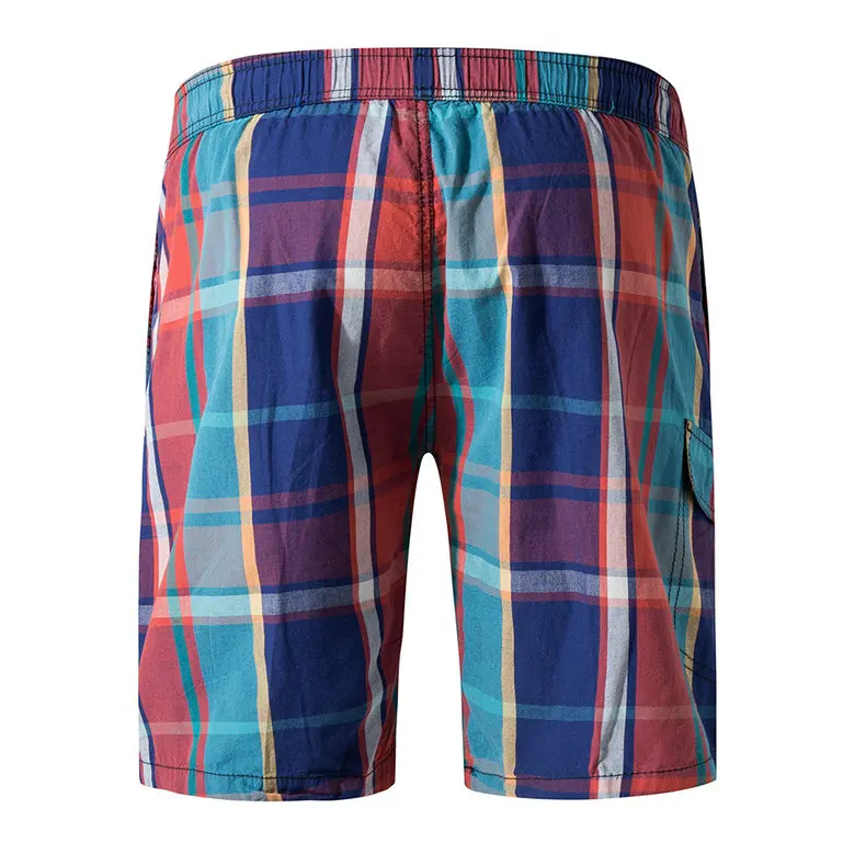 2018 летние полосатые шорты-бермуды Для мужчин хлопок Повседневное тонкий мужской Для мужчин s Пляжные шорты