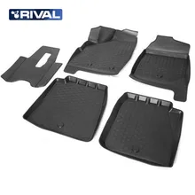 Для Lada Niva 4x4 5-дверная 2131 Коврики 3D в салон 5 шт./компл. полиуретан Rival 16005003