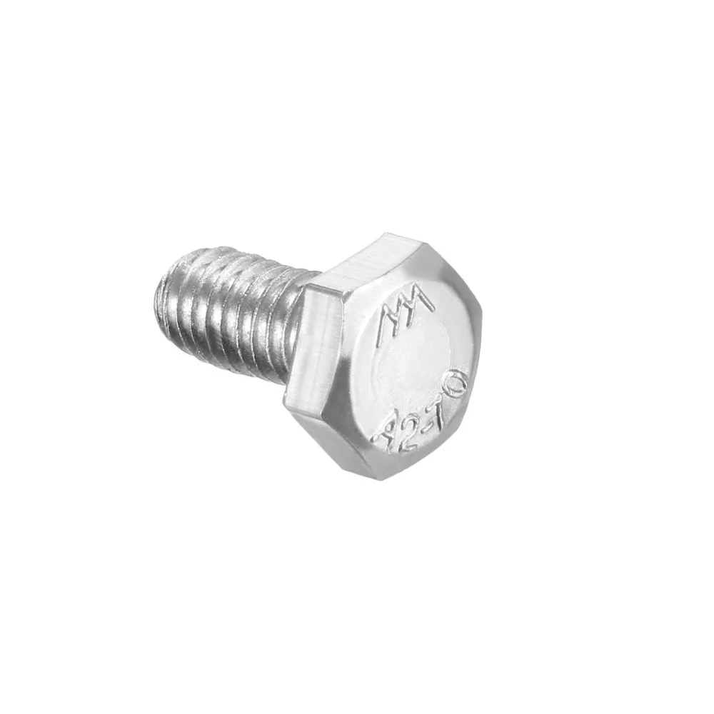 

UXCELL 50pcs M4 Thread 8/10/12mm Bolts 304 Stainless Steel Hex Head Screws Bolt Fastener For Appliance Machinery Industry