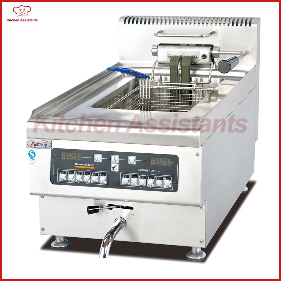 

EH645A Electric Fryer with 1 tanks 1 baskets with computer control panel