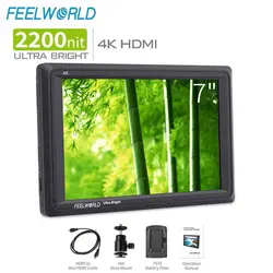 FEELWORLD FW279 7 дюймов 2200nit дневной Видимый монитор камеры 4 K HDMI вход выход 1920X1200 панель IPS