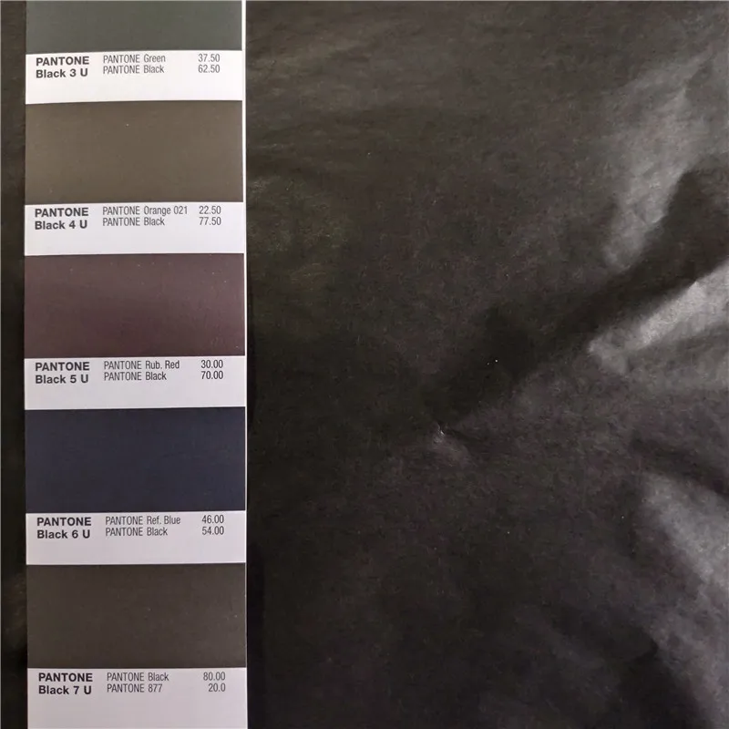 

250 Sheets Black Color Thin Gift Wrapping Tissue Silk Paper 50x70cm Free Shipping