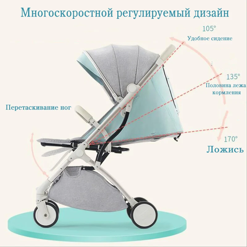  TIANRUI Baby stroller High landscape stroller Can sit and lay ultra light portable folding stroller