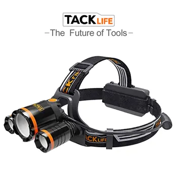 

Tacklife LLH4A Headlamp Headlight 5200mAh 4Modes Adjustable Headband Waterproof Suitable for Running Camping Hiking 180 degree