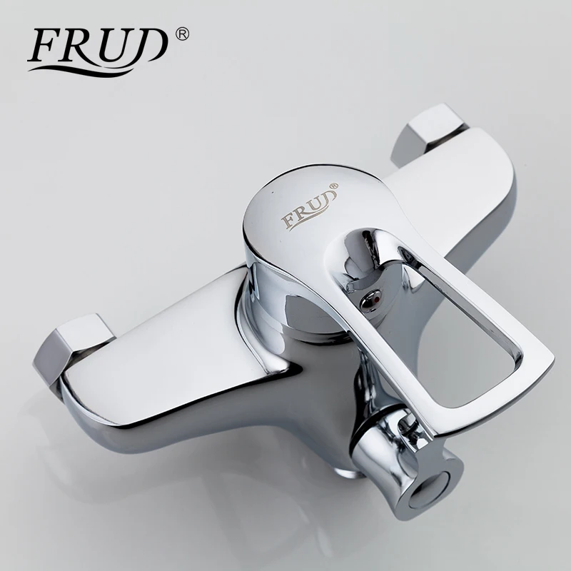 FRUD New Arrival 1 Set Zinc Alloy Outlet Pipe Bath Shower Faucets Mixer Tap With Hand Sprayer Shower Head Bathroom Taps R22066 FRUD New Arrival 1 Set Zinc Alloy Outlet Pipe Bath Shower Faucets Mixer Tap With Hand Sprayer Shower Head Bathroom Taps R22066