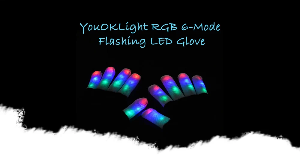YouOKLight RGB 6 Режим мигающая перчатка на Рождество