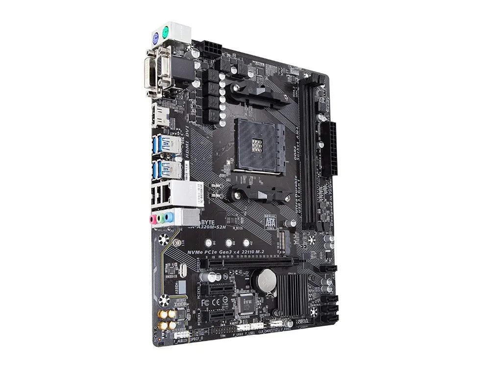 Gigabyte GA-A320M-S2H оригинальная новая системная плата AMD Socket LGA 1151 DDR4 USB3.0 SATA3.0 VGA+ DVI+ HDMI