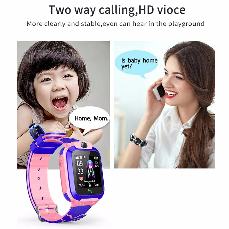 Водонепроницаемые Детские Смарт часы SOS Antil lost Smartwatch 2G sim карты трекер