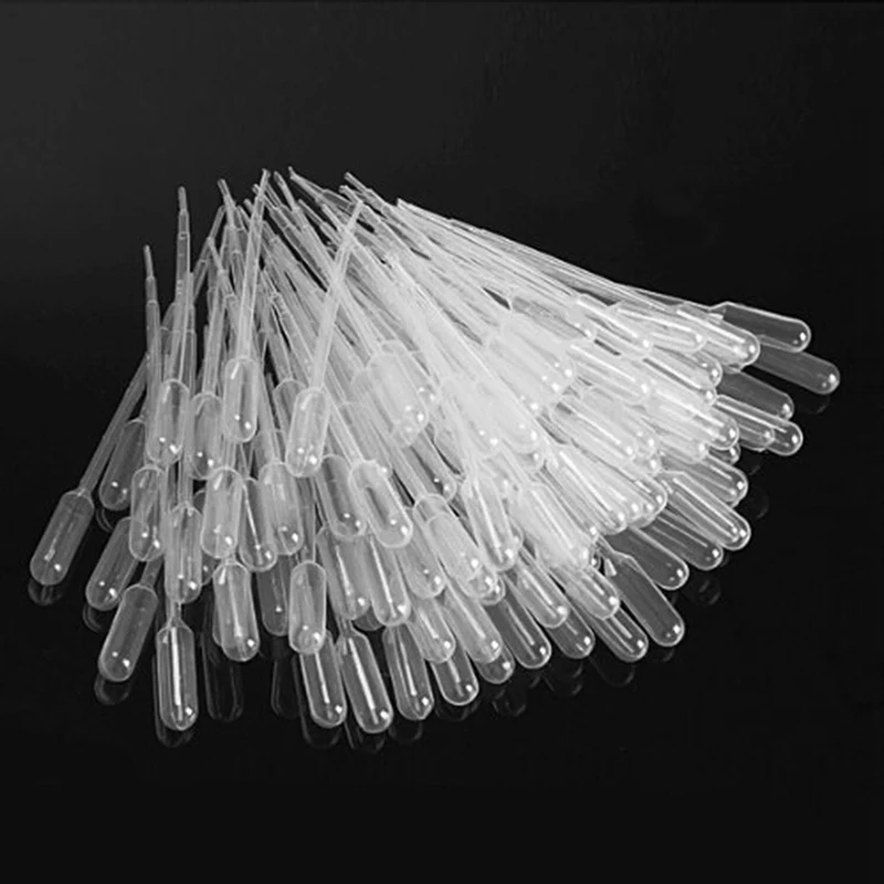 

100 Pcs/lot 2ml Plastic Disposable Transfer Pipettes Eye Dropper Set Graduated Pipettes Polyethylene for Experiment Medical