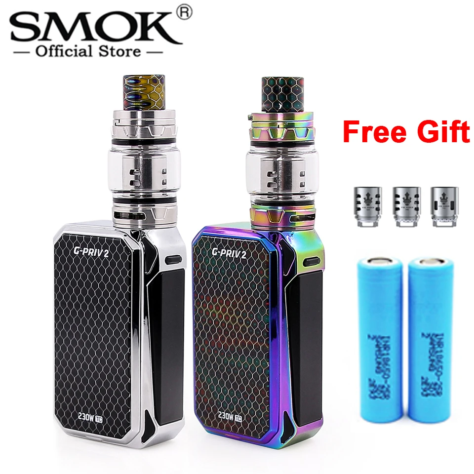 

Original SMOK G-PRIV 2 Luxe Edition 230W Touch Screen Mod With 2 Battery 8ml TFV12 Prince Tank E Cigarette Vape KIT Vaporizer