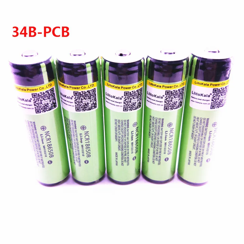 LiitoKala 18650 3400 mah NCR18650B 3,7 v 3400 mah 18650 литиевая аккумуляторная батарея для фонариков