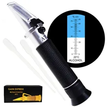 Alcohol Refractometer Met Atc 0 ~ 80% Vol Volume, Voor Gedestilleerd Dranken Wijn Maken Wijnmakers Homebrew Concentratie Tester