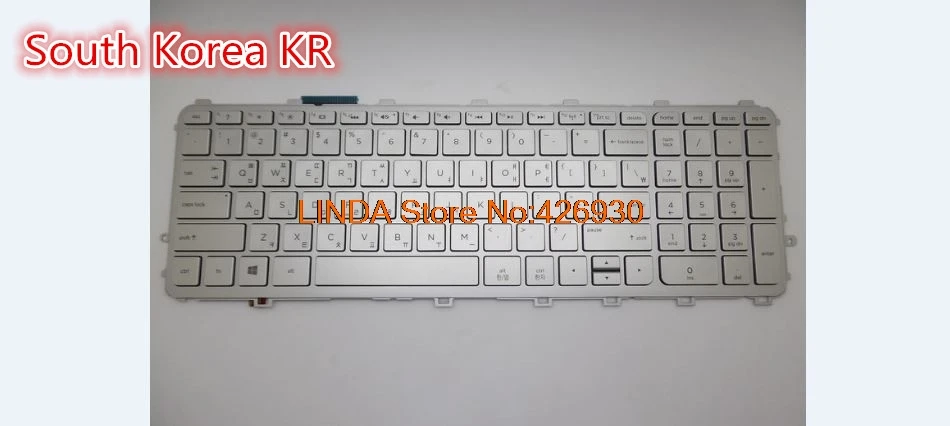 

Laptop Keyboard For HP For envy 15-Q000 M6-N000 United States US/South Korea KR sliver frame with backlit 760743-001 760743-291