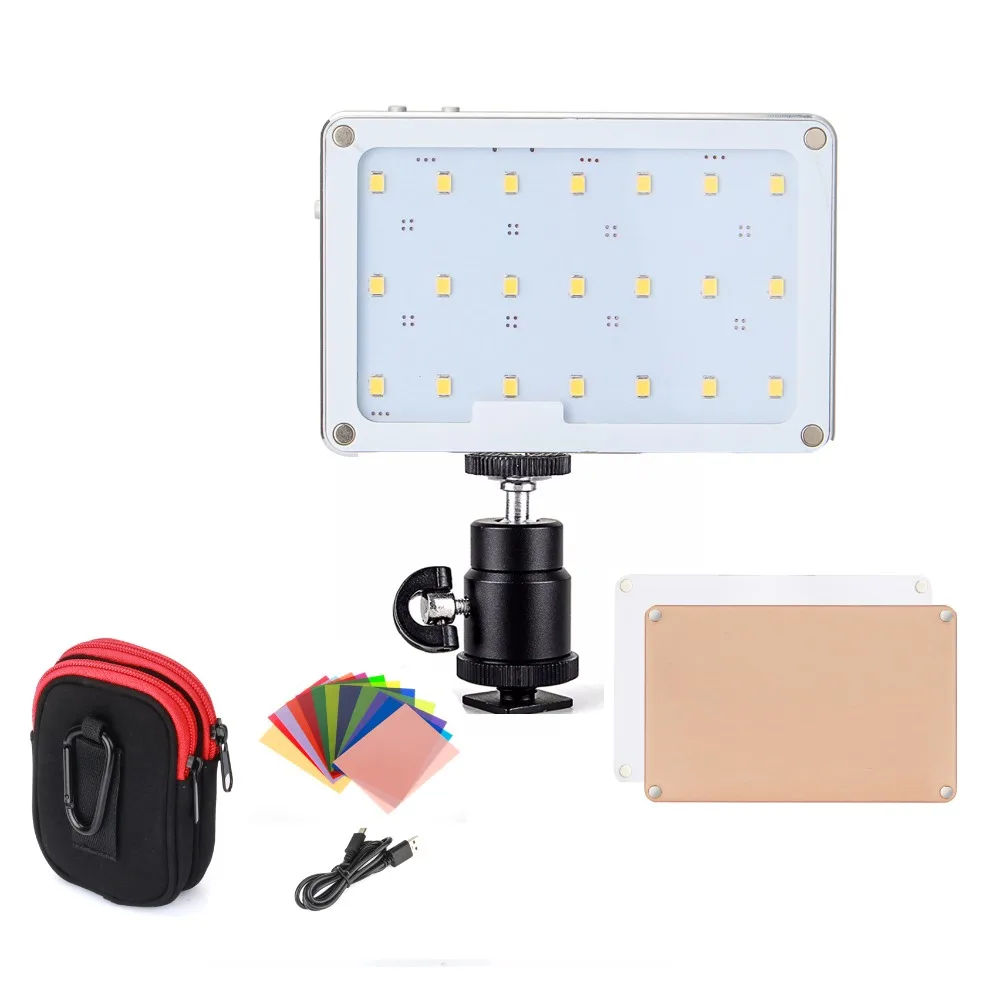  SOKANI X21 LED On Camera Video Light Pocket Sized OLED Screen Build in 1600mAh Battery for Sony Nik - 32884520560