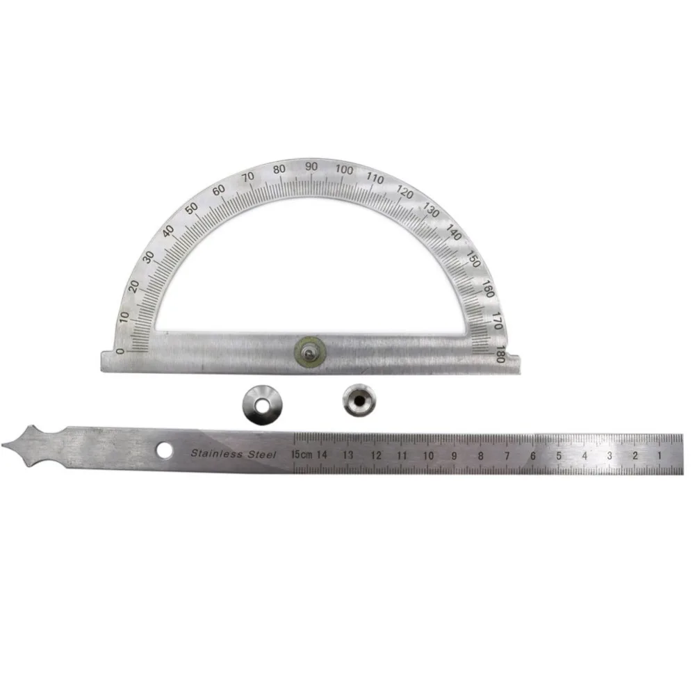 0-180 градусов угловая линейка металлическая полая круглая головка транспортир мульти угол линейки измерительный инструмент HY11