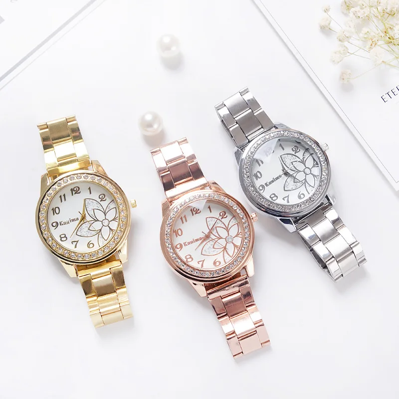Cheap-Wholesale-100PCS-LOT-women-watch-top-brand-luxury-quartz-stainless-steel-clock-watches-A610-wristwatches