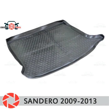 

Trunk mat for Renault Sandero 2009-2013 trunk mat floor rugs non slip polyurethane dirt protection interior trunk car styling