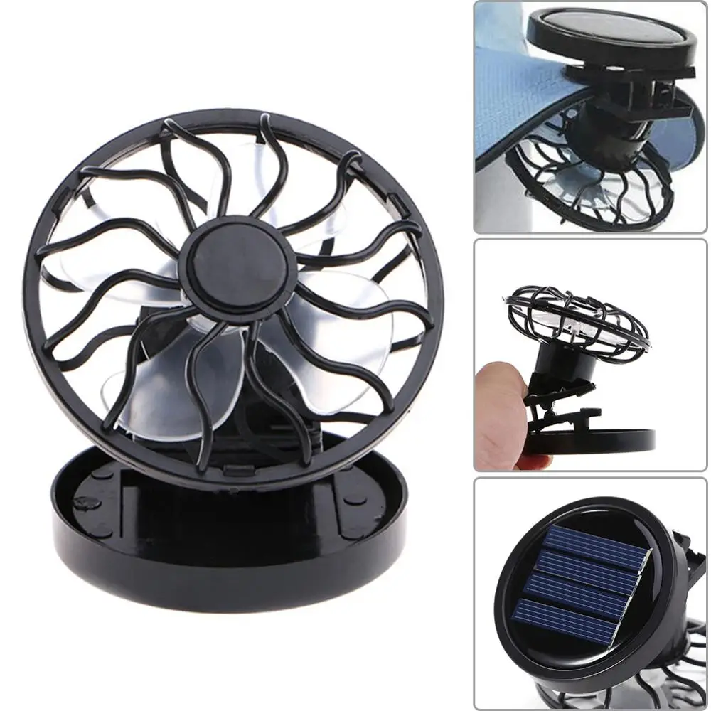 Portable Mini Solar Clip-On Cap Fan for Outdoor Travel Camping Fishing Pesca Tools Outdoor cooler Hanging Desktop Camping Cooler