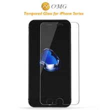 OMG 9H tempered glass For iphone 5s 5 4s 5c SE 6 6s plus 7 plus screen protector protective film front case cover + clean kit