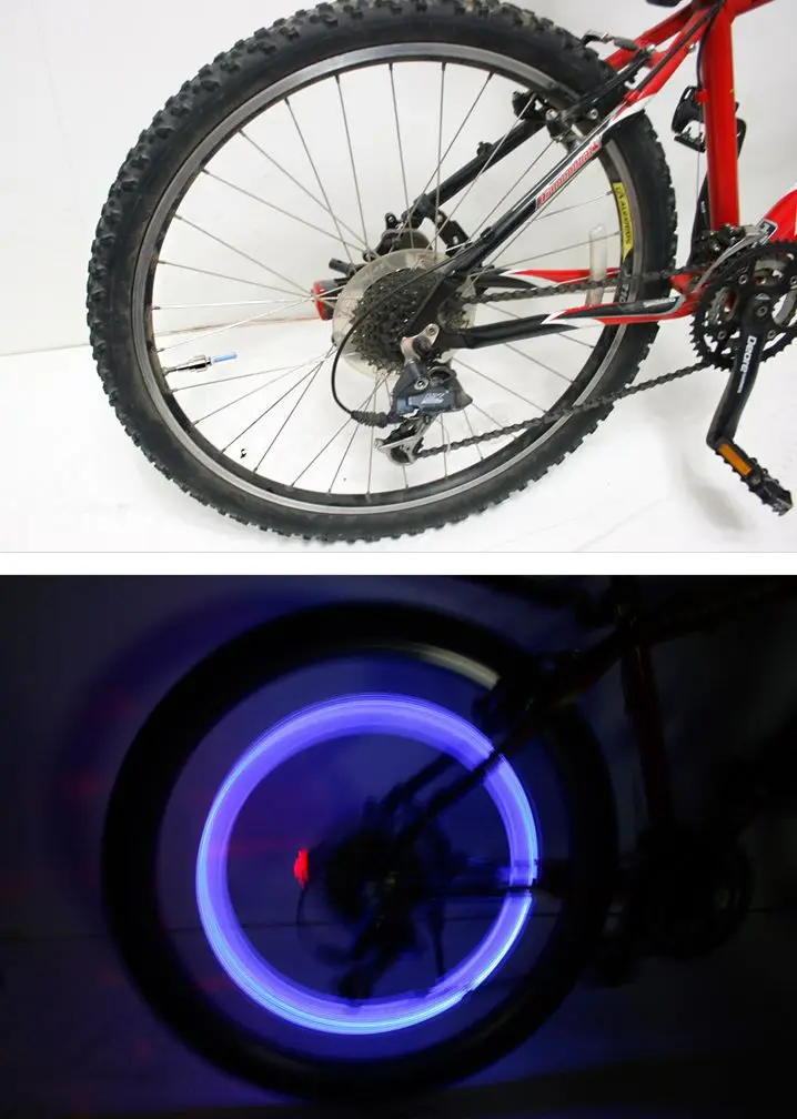 2pcs  Bicycle Light Mountain Bike Lights Wheel Tyre Tire Valve Cap LED Light Cycling Led Bycicle Accessories Lights28091 (18)