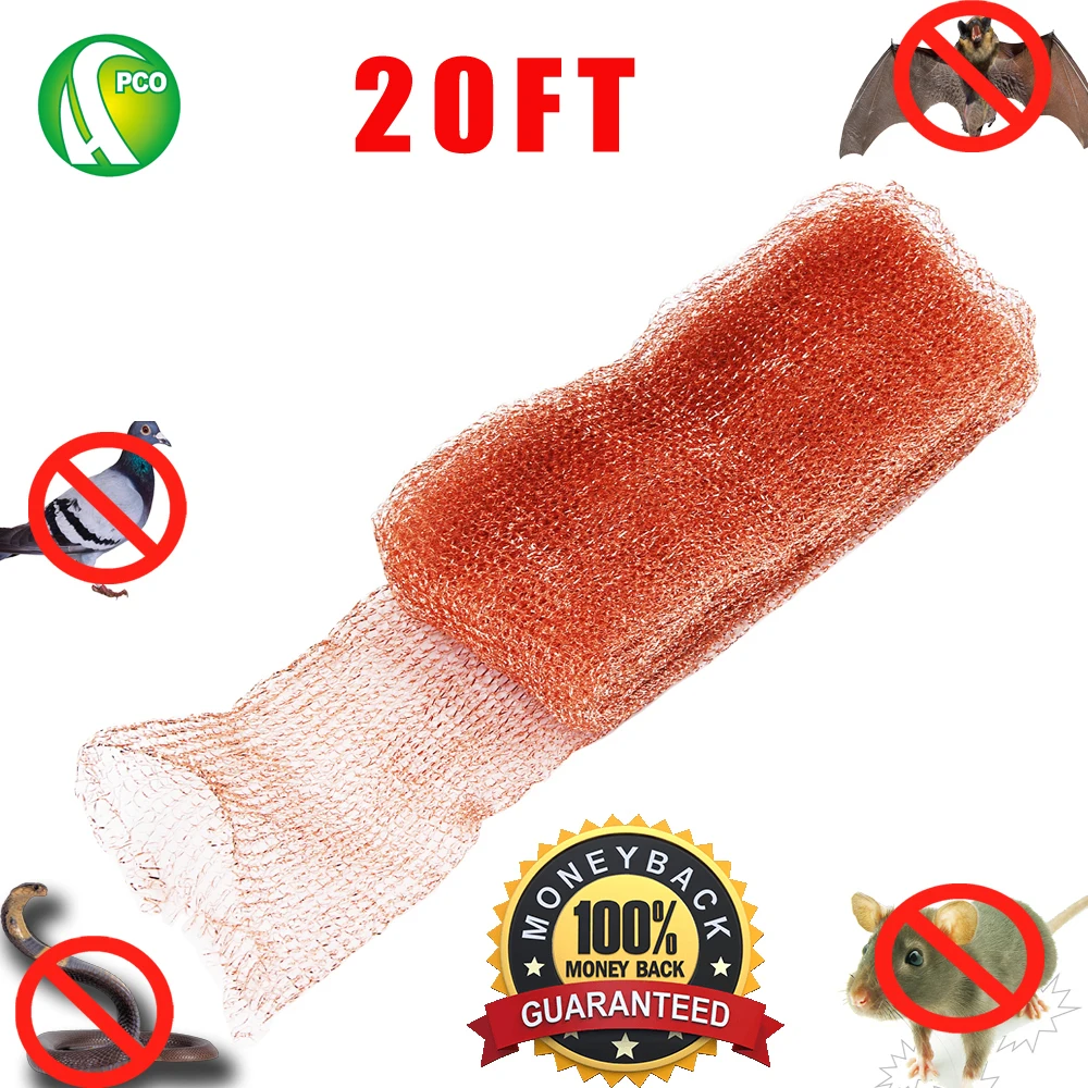 

PCO Copper Mesh For Mouse Rat Rodent Control,100%Copper, 6Meters (20ft),pest control