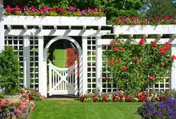 Laeacco весенние цветы сад полки арки ворот живописные фотографии Фоны индивидуальные фотографические фонов для Аксессуары для фотостудий