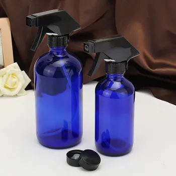 

250ml 500ml Empty Blue Glass Spray Bottle Perfume Aromatherapy Dispenser Makeup Remover Cosmetic Cleaning Water Bottle Container