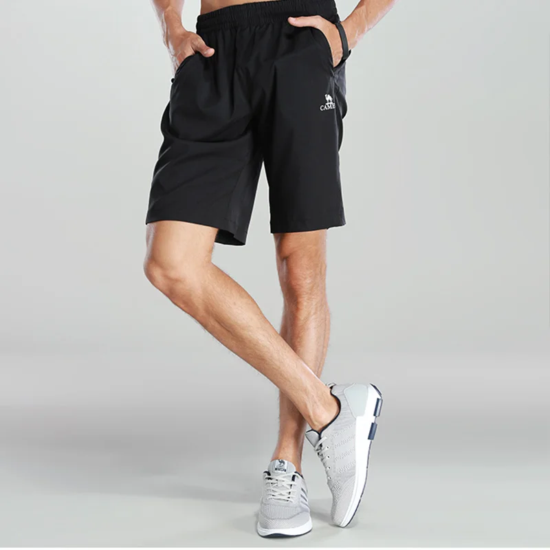 

CAMEL Men Jogging Running Training Gym Causal Shorts Basketball Workout Outdoor High Elastic Seamless Sport Pace-Up Slimming