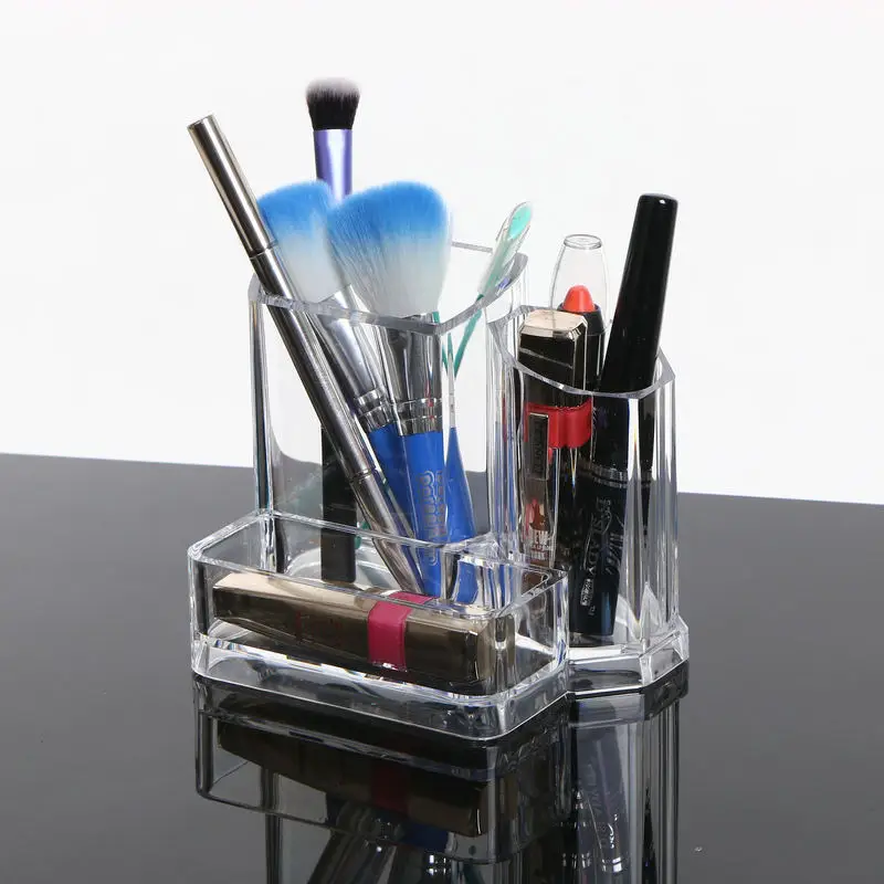 New Clear Desktop Makeup Organizer Lipstick Holder Makeup Brushes