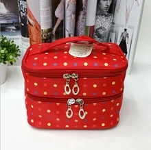  Nylon Large Brush Case Travel Makeup Bag -Double Layer Cosmetic Case Men Women Makeup Bags 