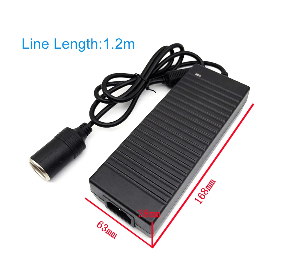 Newest Arrival 12V 10A Car cigarette lighter Power AC adapter for Air pump Vacuum cleaner DC Power Converter Adaptor Inverter (2)