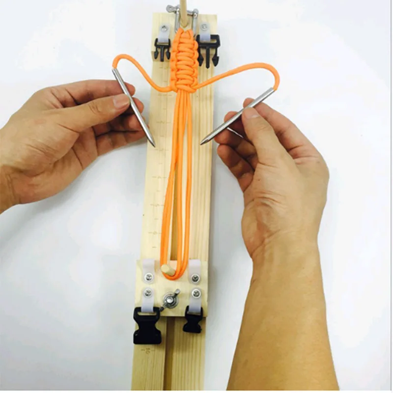 

DIY Wood Paracord Jig Bracelet Knitting Tool Wristband Knitting Tool Bracelet Maker Wristband Maker