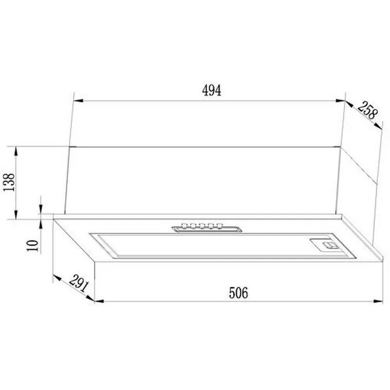 Кухонная вытяжка LEX GS BLOC LIGHT 600 WHITE