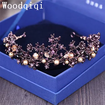 

Woodqiqi Fashion Princess Crystal Crown Jewelry Rhinestone Bridal Tiara Birthday Gift For Women Wedding Party Hair Accessories