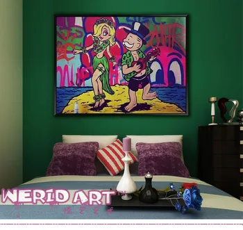 

hand painted poppular's artworks on canvas for living room of bedroom unframed x-004