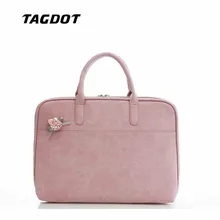 Fashion PU Leather Laptop bags for women 13.3 14 15 15.4 15.6 inch for macbook air 13 inch portable waterproof Notebook bag