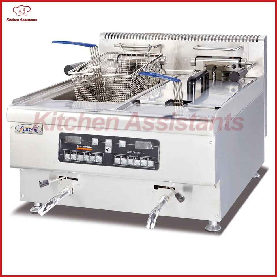 

EH665A Electric Fryer with 2 tanks 2 baskets with computer control panel