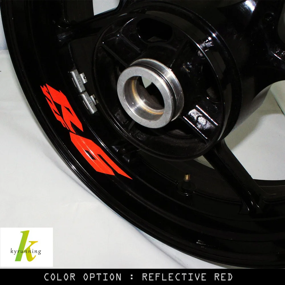 

8 X CUSTOM INNER RIM DECALS WHEEL Reflective STICKERS STRIPES FIT YAMAHA YZF R6