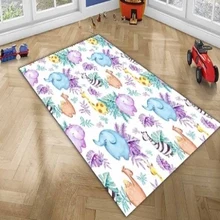 Else Жираф Бегемот слон Зебра тропические Забавные Животные 3d принт нескользящие микрофибры Детские украшения для детской комнаты коврик