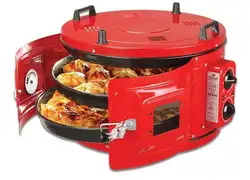 Красный цвет коммерческий круглый столешница 220 в барабан для печи хлебобулочные Кондитерские закуски печенье жаровня пиццы многоцелевой