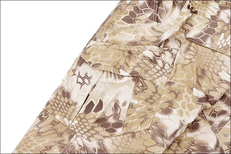 11Outdoor  Camouflage Combat Rattlesnake Pants Tactical Loose Army Uniform Men's Pattern Sport Soldier Training Cargo Cotton Pants