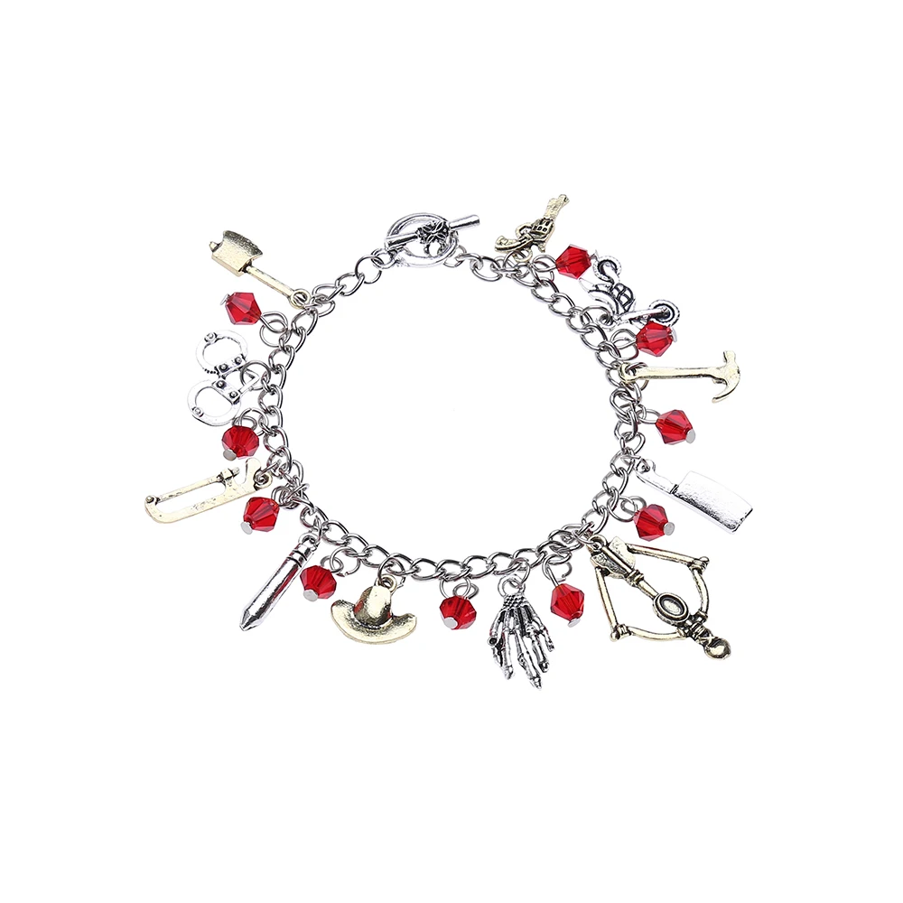 

Lureme The Walking Dead Zombie Themed Charm Bracelet Cosplay Jewelry for Women Men Movies Fans Best Gift (bl003118)