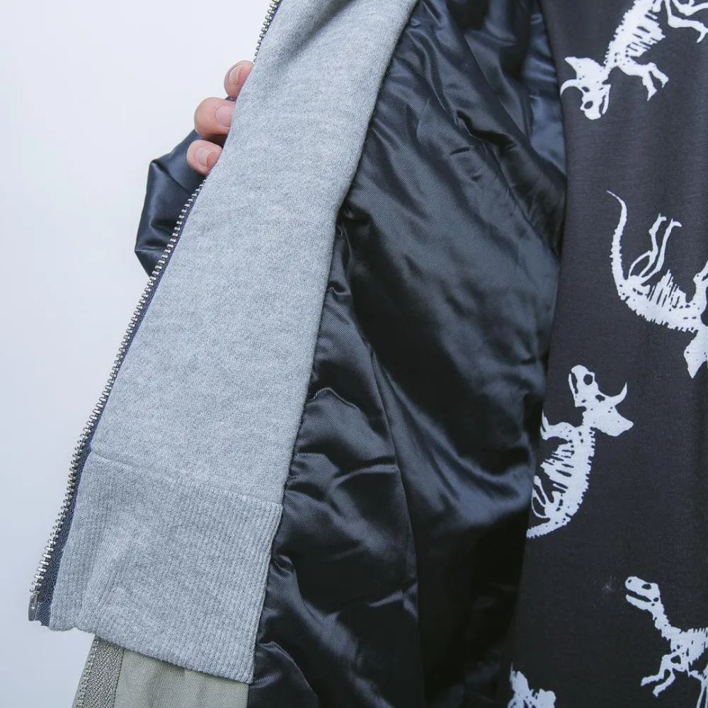 Верхняя одежда из чистой искусственной кожи; две большие молнии; дизайн; код BF; Длинная зимняя стеганая куртка с капюшоном