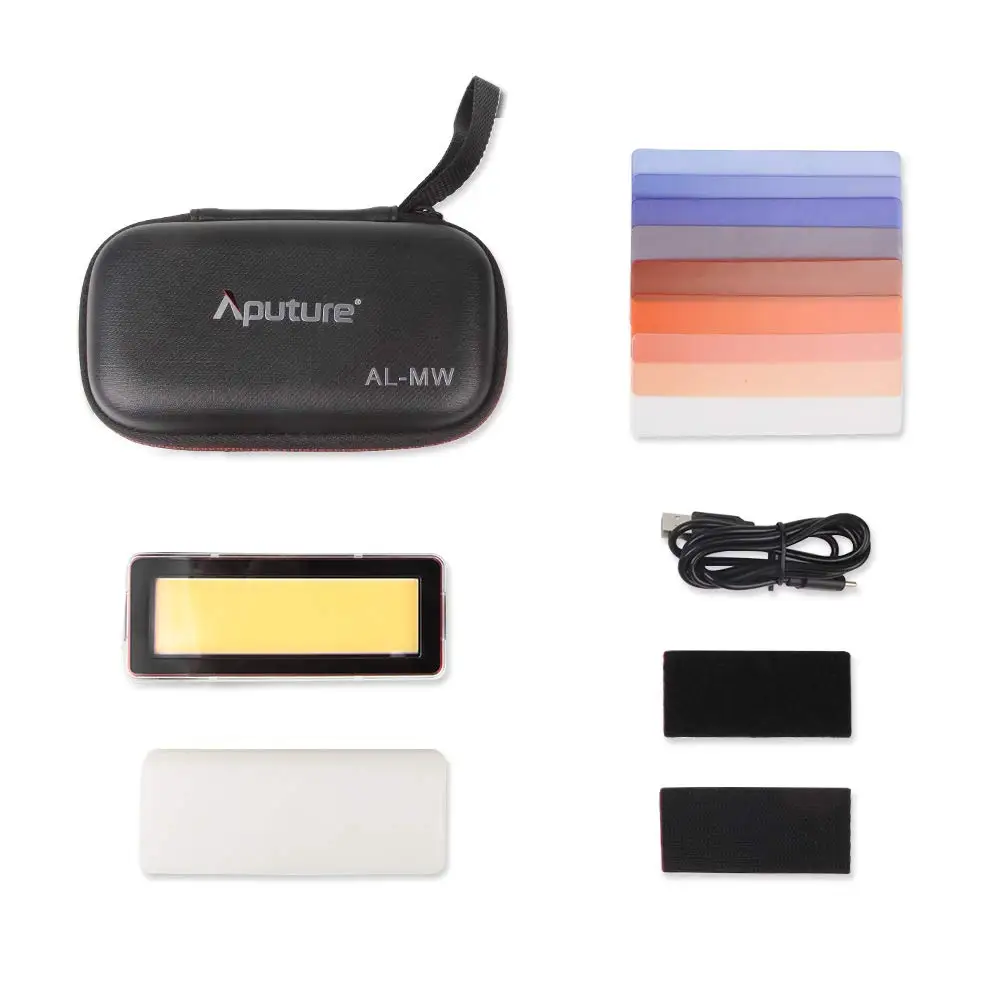 US $209.00 Aputure ALMW 10W Waterproof Mini LED Light BuiltIn Lithium Battery IP68 10M 5500K CRI 95 Daylight With 6 Gels