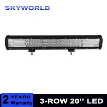 7D 3-Row 20 ”288 W LEVOU Barra de Luz Auto 4×4 Offroad LEVOU trabalho Light Bar 12 v 24 v Combinação Lâmpada Do Carro SUV Truck Trailer