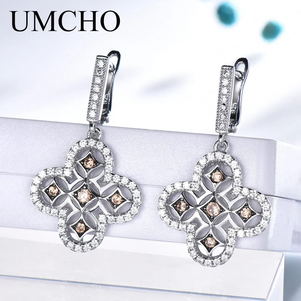 Женские серьги-клипсы UMCHO Элегантные корейские серьги из серебра 925 пробы с