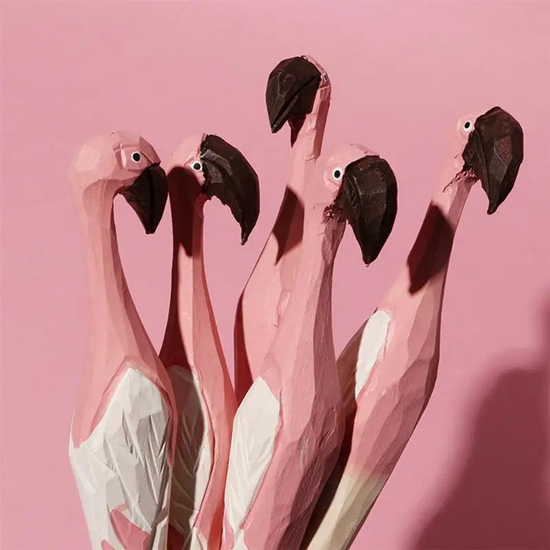 

Flamingo Ballpoint Pen Wooden Flamingo Carved Ball Pen For School Office Home Stationery Party Wedding Decoration Gift (Pink)