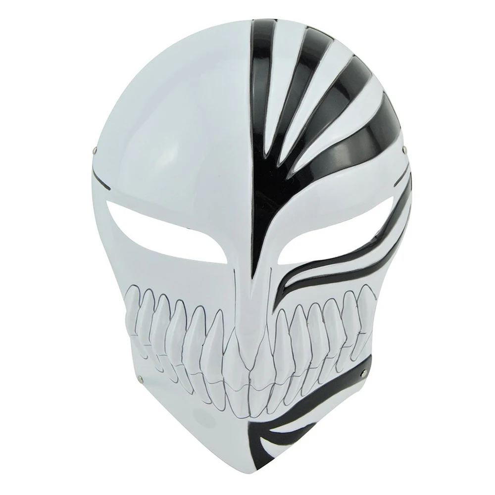 

Clearance Bleach Kurosaki Ichigo Mask Black White PVC Full Face Masks Halloween Cosplay Costume Props Mask For Adult