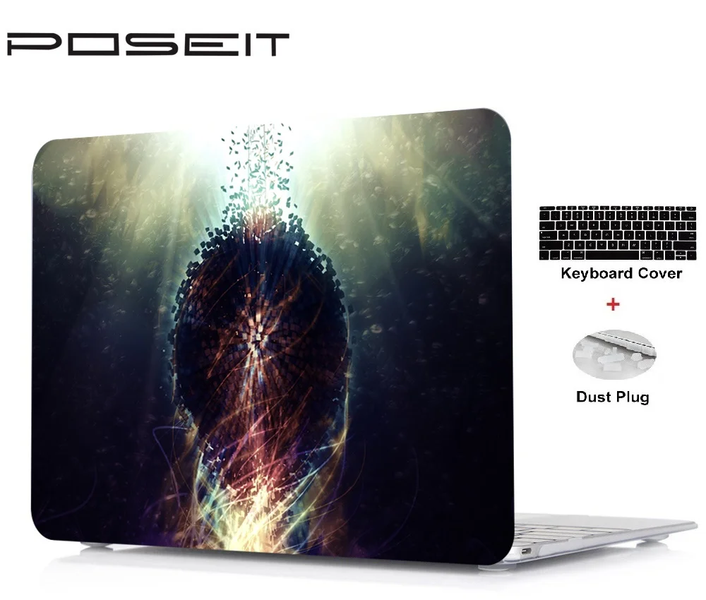 

For Apple Macbook Pro Retina 12 13 15 Hard Case Cover Laptop Shell+Keyboard Cover+Dust Plugs For Air 11 Air 13 A1466 A1369