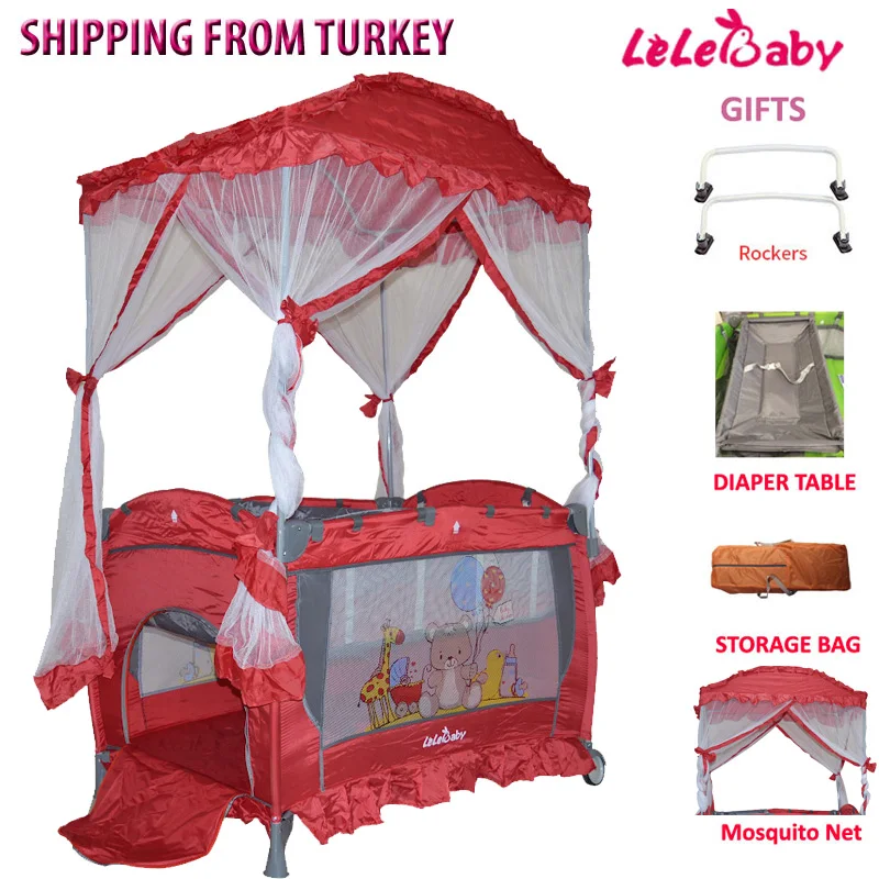 Lelebaby HH02 портативная детская кроватка многофункциональная складная кровать с